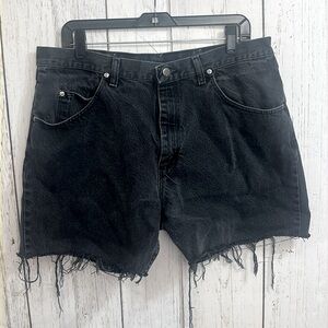 Vintage Wrangler Black Cutoff Shorts Men’s Size 36